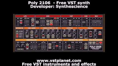 Poly 2106 - Free VST synth - vstplanet.com