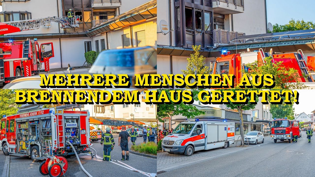 +++ VIELE BEWOHNER IN LEBENSGEFAHR +++ 2 DREHLEITERN & STECKLEITER | 8 BEWOHNER GERETTET | FEUERWEHR