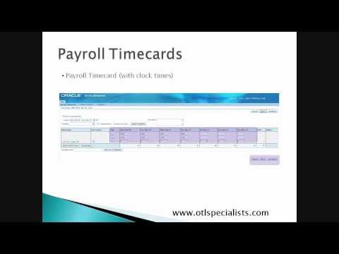 OTL Payroll Timecard Layouts