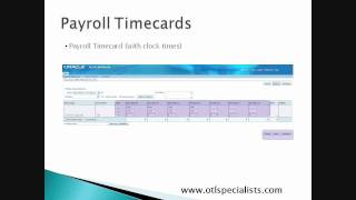OTL Payroll Timecard Layouts
