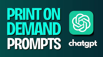 Master Chatgpt Print On Demand Prompt Formula (Chatgpt Tutorial l Make Money Online With Ai)