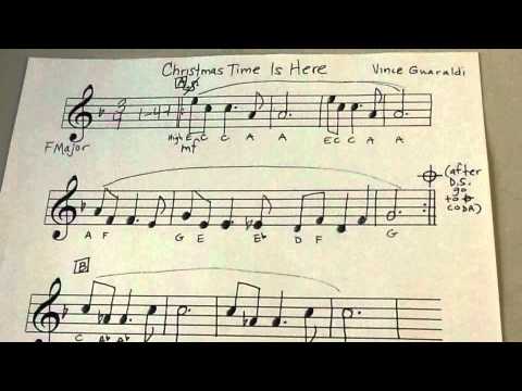 christmas time is here recorder solo youtube christmastime is here piano sheet music