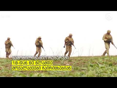 თავდაცვის სამინისტრო ორი ტიპის სარეზერვო სისტემას ქმნის