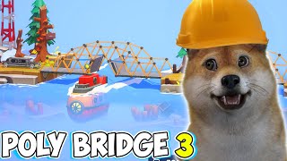 COBAIN GAME BANGUN JEMBATAN TERBARU!!! - Poly Bridge #3