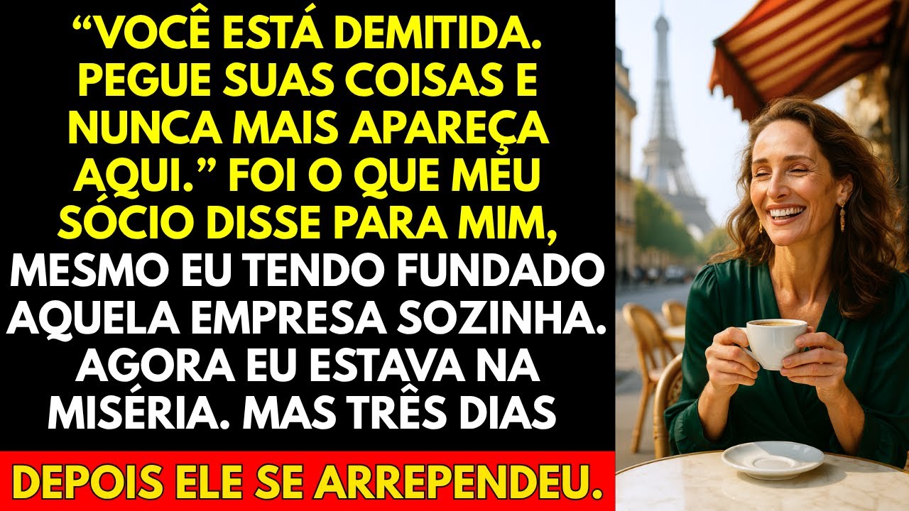 “Você está demitida. Pegue suas coisas e nunca mais apareça aqui.” Foi o que meu sócio disse...