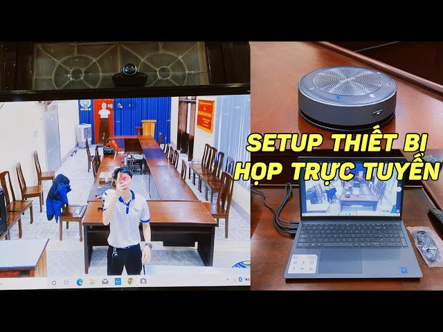 Họp trực tuyến với loa họp hội nghị Maxhub BM21, camera Logitech BCC950 - HuyTun