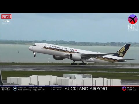 SQ A350-941 Departure From AKL