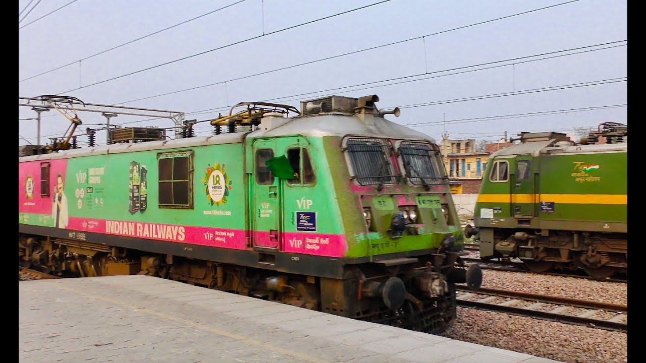 INDIAN RAILWAYS 12724 New Delhi-Hyderabad Telangana Express with a