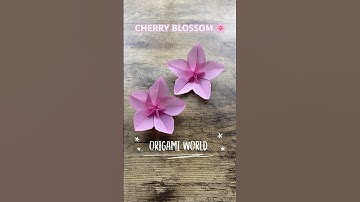 HOW TO MAKE CHERRY BLOSSOM ORIGAMI PAPER FLOWER TUTORIAL | PAPER FLOWER CRAFTING FOLDING ARTS
