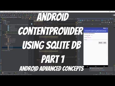 Android Database Content Provider Example using SQLite Database - Part 1