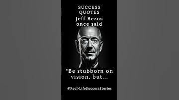 Jeff Bezos: Stubborn on Vision but... 🎯💡 #JeffBezos #Leadership #successquotes #shorts #subscribe
