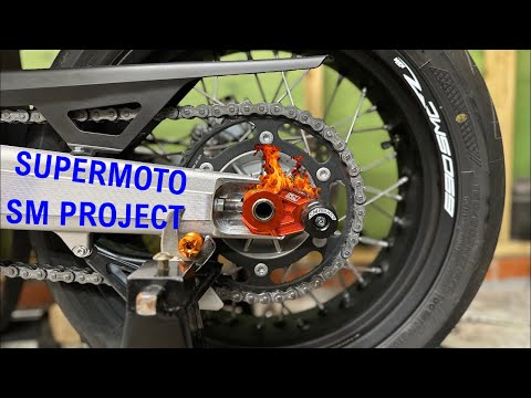 KTM SMCR 690 SM Project axle sliders fitting and review, Supermoto Build blog