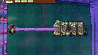 Plants vs Zombies: 100 zombies of all kinds VS100 overlapping timid mushrooms
