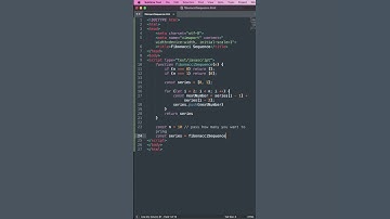 JavaScript Algorithms | Fibonacci Sequence Using Loops