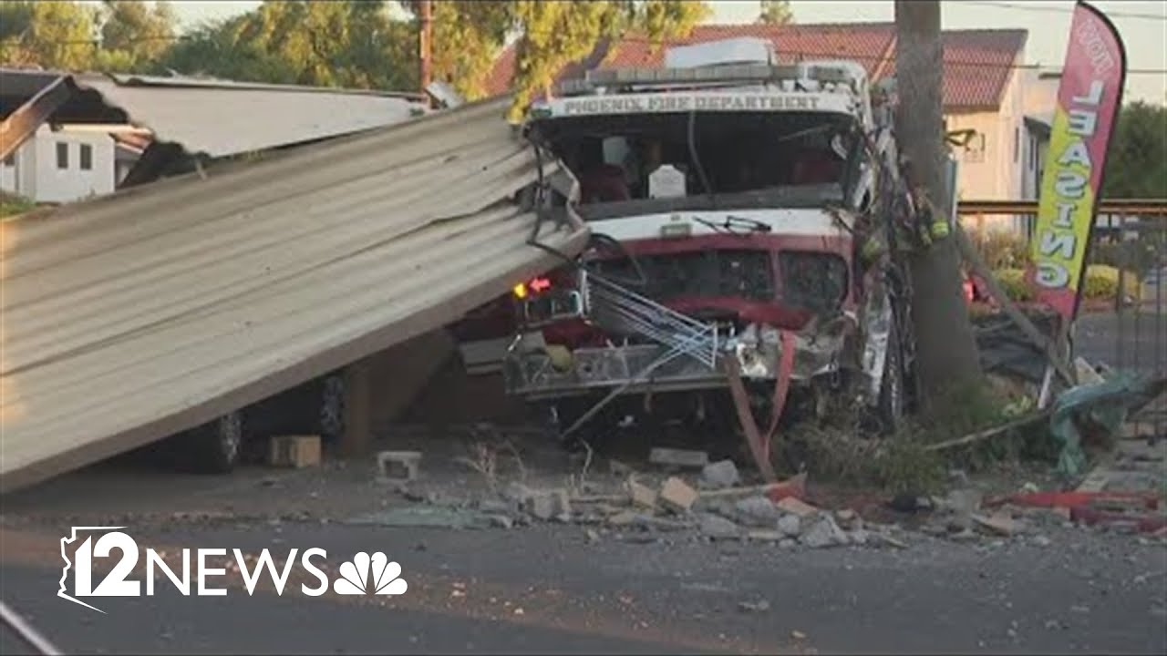 Several injured in crash involving fire truck in west Phoenix
