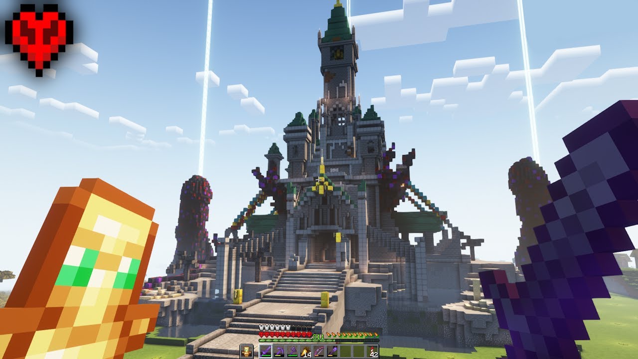 I built Hyrule Castle in Hardcore Minecraft... - YouTube