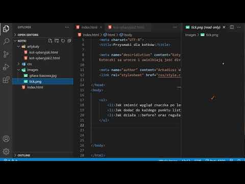 Jak działa ::before w CSS? Zmieniamy ikonę listy elementów na wybrane przez nas!