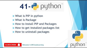 41- PIP in Python || PIP install || PIP List || Package uninstall in Hindi