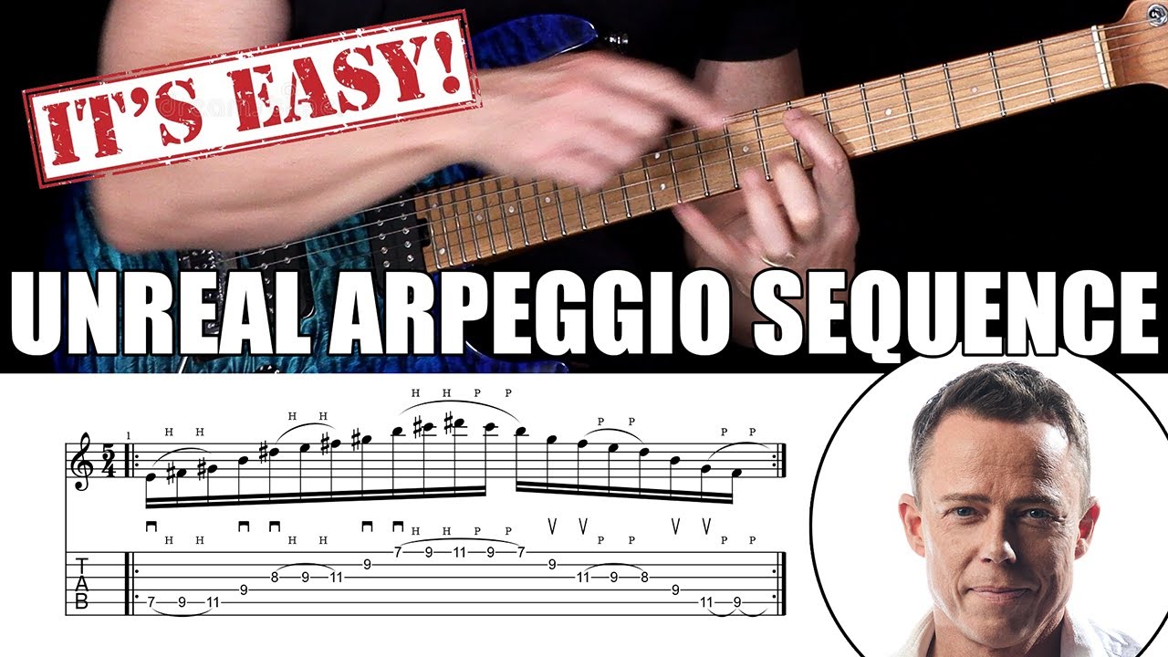 UNREAL Fast Guitar Arpeggio Sequence – Tutorials with Guitarmastery