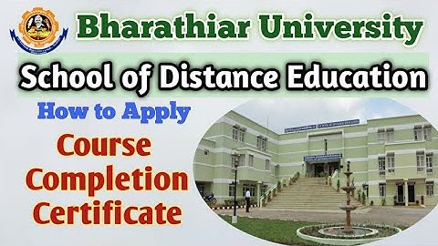 SDE- How to apply Online Course Completion Certificate || Bharathiar University- Dr.Rekha