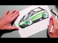 How to draw cars using markers car sketch  luciano bove