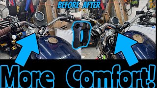 Pivoting risers INSTALL on my Harley Davidson Sportster XL883 Superlow - no risers, no problem!