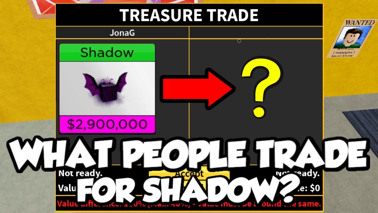 What People Trade For Shadow Fruit? Trading Shadow in Blox Fruits 