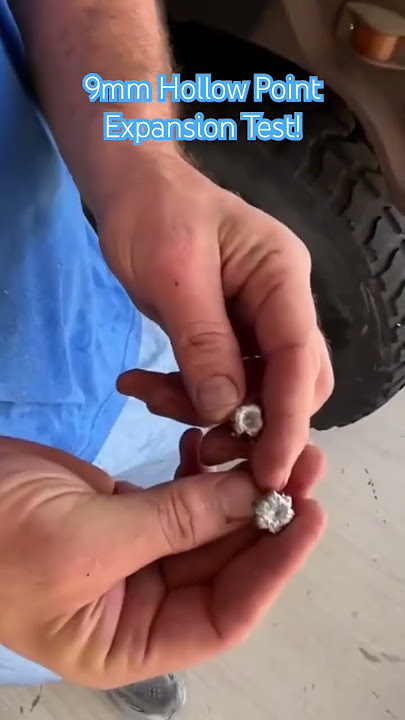 Winchester Q4429 9mm hollow point ammo expansion test! See end results! #ammo #gun #trending #guns