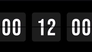 12 Minute Flip Clock Timer ⏱️ Minimal Countdown with Beep | Study with Millisecond