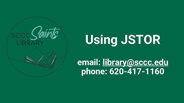 JSTOR tutorial 2025