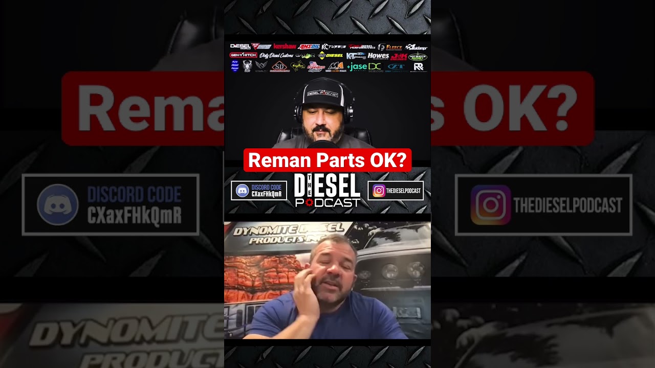 Dynomite Diesel Products talks reman vs new parts.  Full episode has all the details!