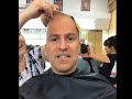 Removing a bald-cap.