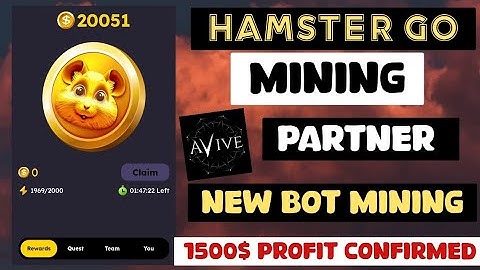 Hamster Go Guide | Hamster Go Mining Avive partner free bot without investment $1500 profit confirm