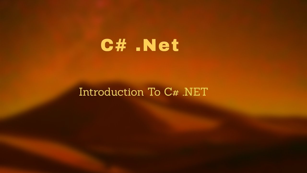 Part 1 c# Introduction - YouTube