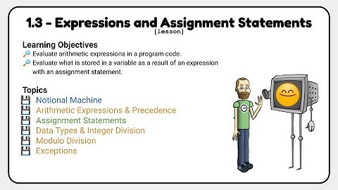 1.3 - Expressions and Assignment Statements