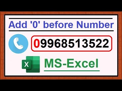 How to add '0'  Zero before Number || हिंदी में || Rahul Online Class