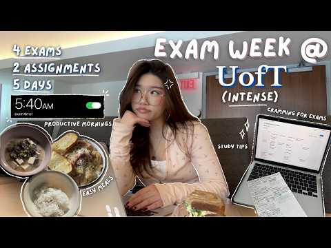 6AM STUDY VLOG 📓📝 INTENSE cramming + study tips, UofTears hell week, realistic exam routine