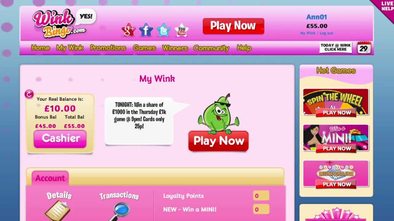 Wink Bingo Registration Process YouTube