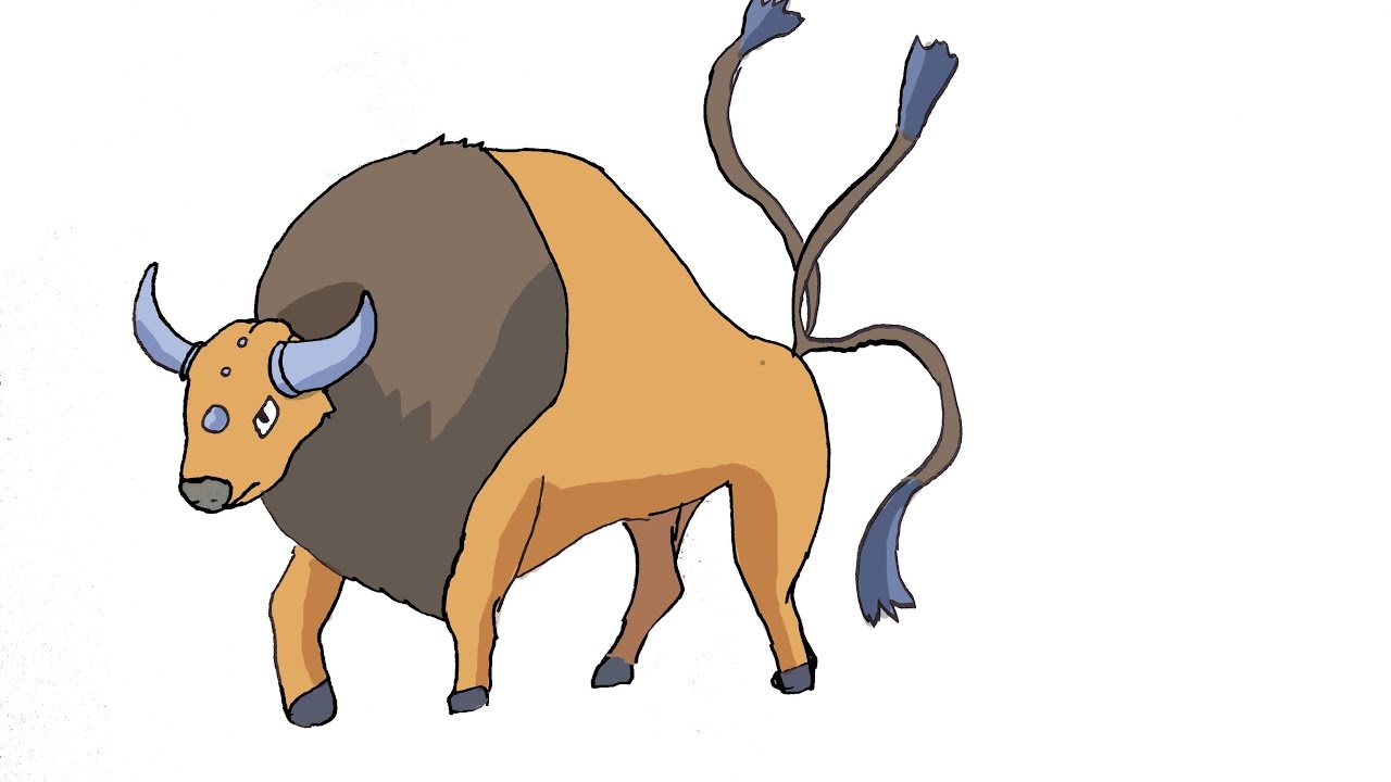 how to draw tauros pokemon youtube