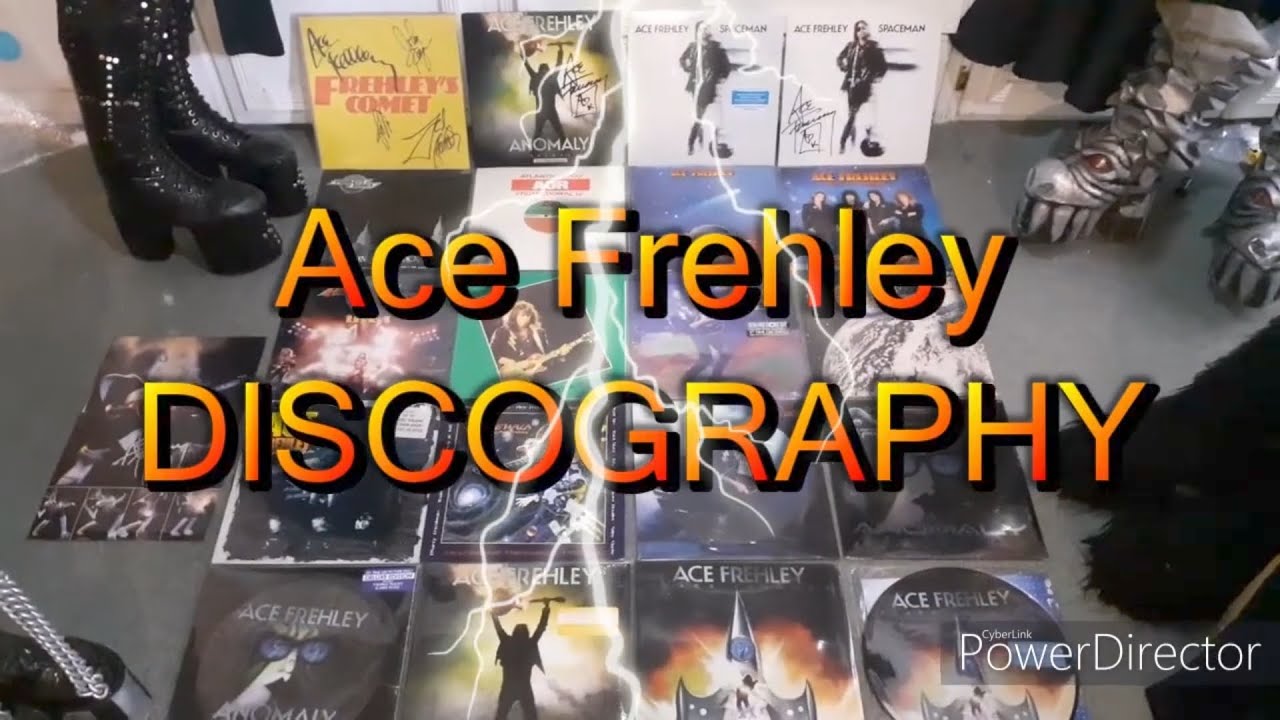 Ace Frehley - 50 Vinyl Albums in 5 Minutes - Frehley's Comet - Spaceman - RIP - KISS - Discography 
