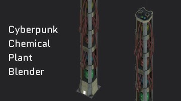 Cyberpunk chemical plant Blender and Substance Painter timelapse