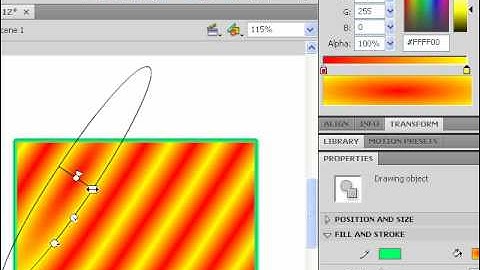 Flash CS4 Tutorial Course - Transform Gradient Lesson 13