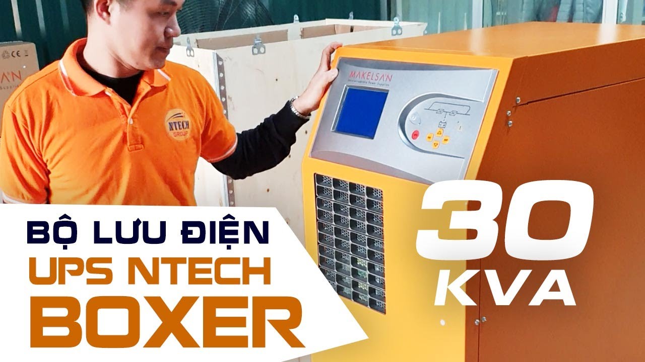 HƯỚNG DẪN CƠ BẢN CÁCH VẬN HÀNH BỘ LƯU ĐIỆN UPS NTECH MAKELSAN BOXER 30kVA #UPS30KVA