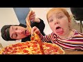 PIZZA PARTY with ADLEY!! Learning to Cook Pepperoni Pizza with Dad 🍕 (Mom Hands)