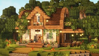 [Minecraft] 💖 Aesthetic Cottagecore House Tutorial / Cottage / Mizuno's 16 Craft Resource Pack screenshot 3