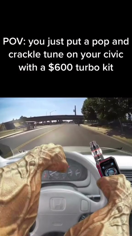 POV you just put a pop and crackle tune on your civic with a 600 turbo kit YouTube