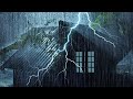 🎧 Listen, Relax &amp; Fall Asleep with Strong Rain &amp; Powerful Thunder Sounds on Tin Roof of Farmhouse