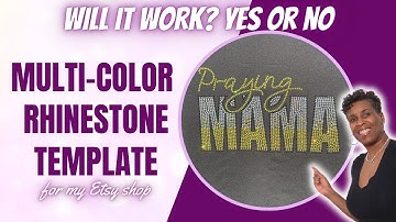 HOW TO MAKE A MULTI-COLOR RHINESTONE SHIRT | TESTING FIRST HOTFIX RHINESTONE TEMPLATE FOR ETSY SHOP