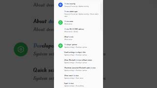 Developer option on trick # sorts #tech
