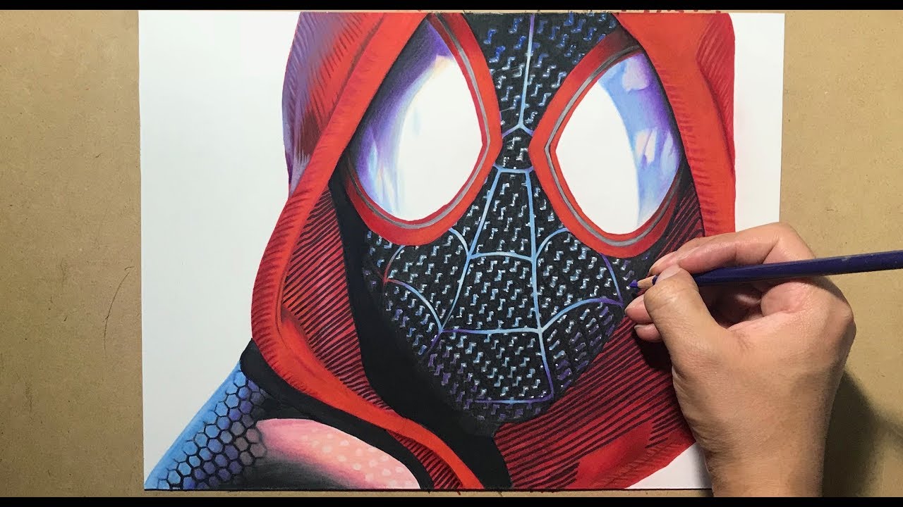 Unique Spider Man Into The Spider Verse Drawing Sketch with simple drawing